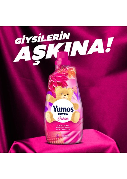 Extra Konsantre Çamaşır Yumuşatıcısı Orkide 1440 ml 60 Yıkama X3 Adet