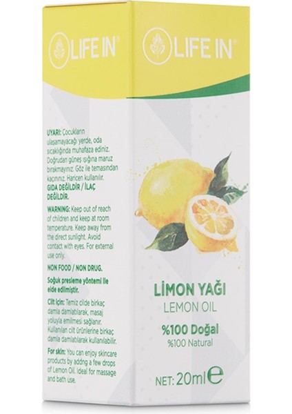 Life In Limon Yağı 20 ml