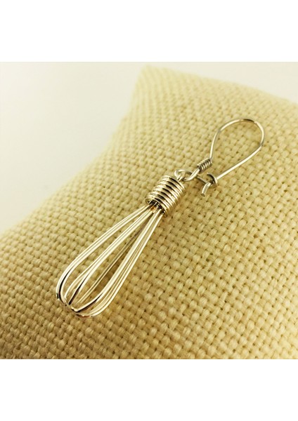 Gümüş Çırpma Teli Tek Küpe (BG-KP-009)