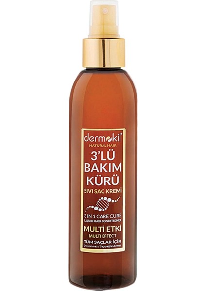 Natural Hair 3'lü Bakım Kürü Sıvı Saç Kremi 200 ml