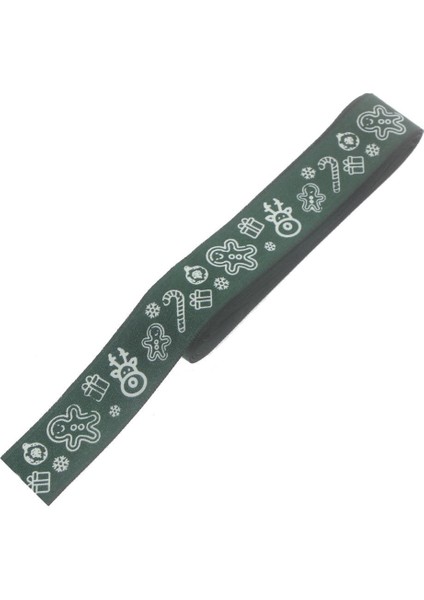 2,5cm x 5metre Yılbaşı Desenli Saten Baskılı Kurdela