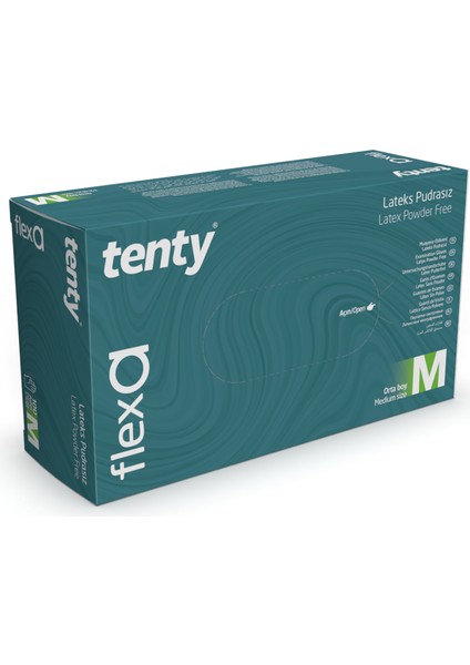 Flexa Beyaz Pudrasız Latex Eldiven M 100'lü