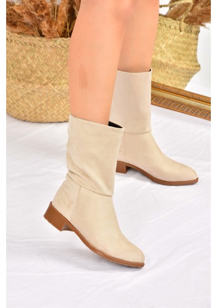 Kadın Günlük Bot Süet Yüzey ve Hazır Taban ile Şık Tasarım 3 cm