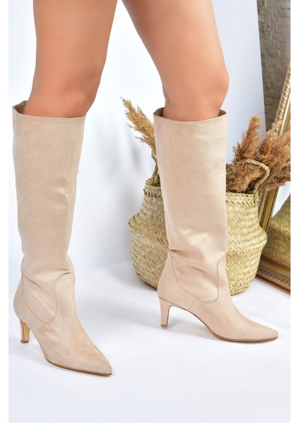Ten Süet Kısa Topuklu Kadın Çizme L882870402 fırsatları