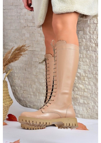 Ten Bağcıklı Günlük Kadın Çizme L430194009 modelleri
