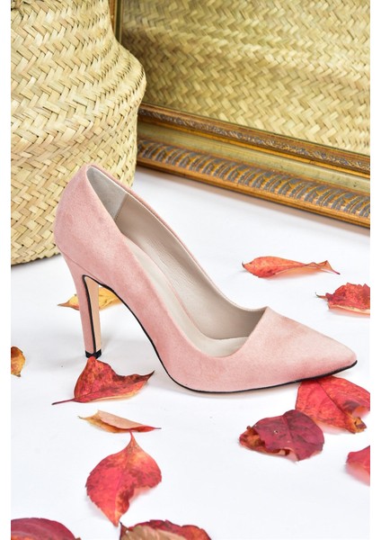 Pudra Süet Kadın Ince Topuklu Stiletto L253971502