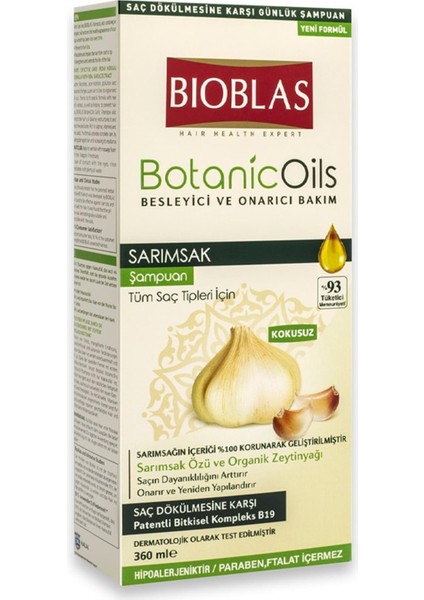 Botanic Oils Sarımsak Şampuanı 360 ml