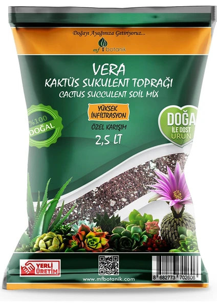 Mf Botanik Özel Kaktüs & Sukulent Toprağı 2.5 lt Teraryum İçin Uygun Toprak