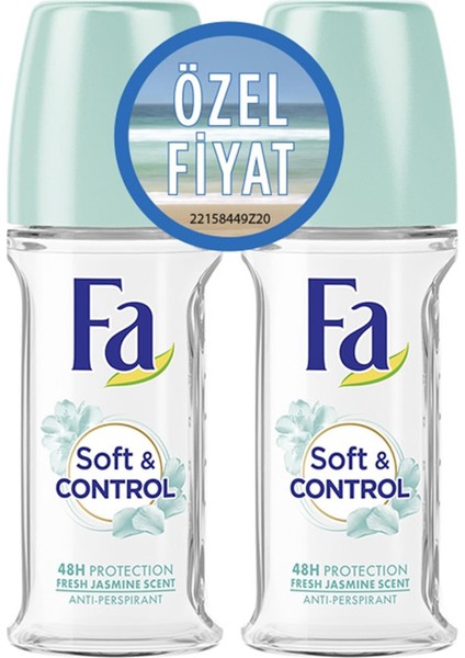 Soft & Control Kadın Deodorant Roll-On 50 ml 2'li