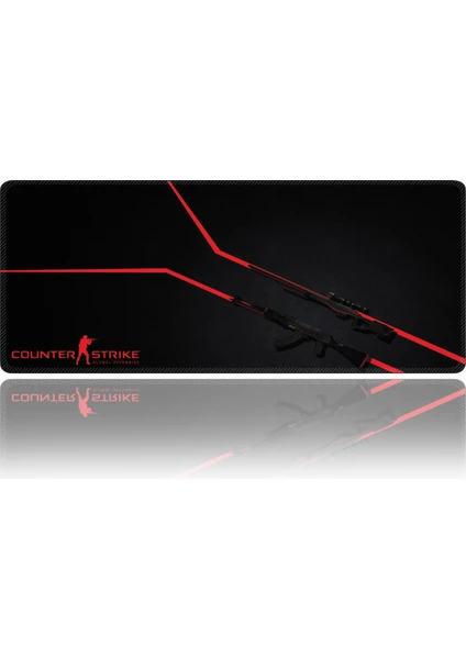 Xrades Kırmızı Çizgi 70X30 cm Xxl Gaming Oyuncu Mousepad Mouse Pad