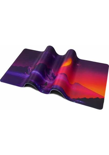 Xrades Mor Uzay 90X40 cm Xxl Gaming Oyuncu Mousepad