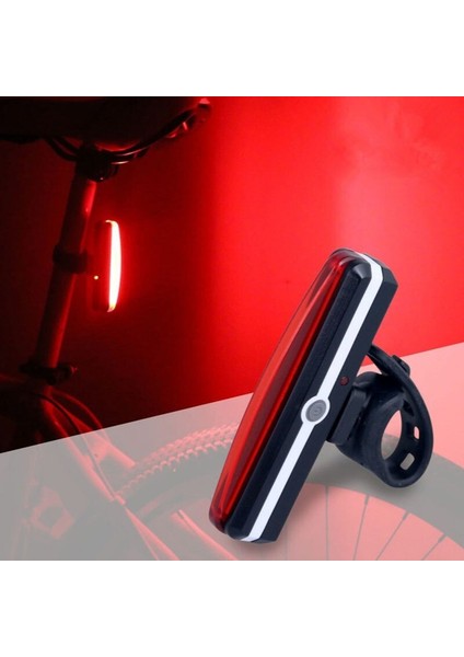 Bisiklet Kuyruk Işık Uyarı USB Şarj Edilebilir Güvenlik Dağ Bisikleti Gece Sürüş Ekipmanları LED Mavi Kırmızı Su Geçırmez Çok Fonksiyonlu (Yurt Dışından)