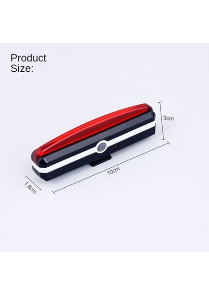 Bisiklet Kuyruk Işık Uyarı USB Şarj Edilebilir Güvenlik Dağ Bisikleti Gece Sürüş Ekipmanları LED Mavi Kırmızı Su Geçırmez Çok Fonksiyonlu (Yurt Dışından)