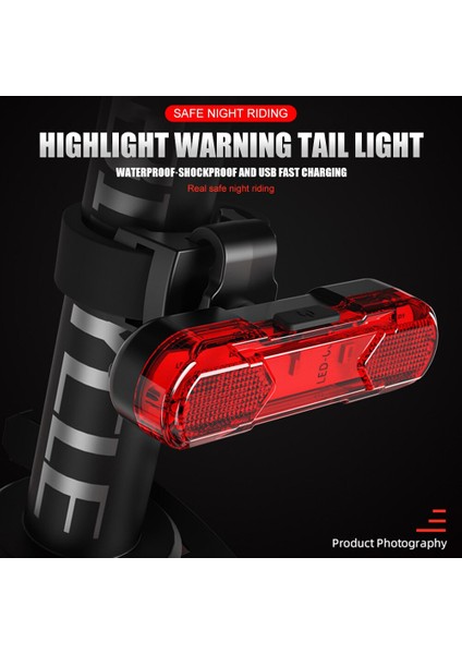 Bisiklet Işığı USB Şarj Edilebilir LED Uyarı Işığı Cob LED Mtb Bisiklet Kuyruk Işığı Gece Bisikleti Arka Işığı Dağ Bisikleti Bisiklet Lambası (Yurt Dışından)