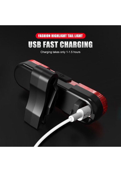 Bisiklet Işığı USB Şarj Edilebilir LED Uyarı Işığı Cob LED Mtb Bisiklet Kuyruk Işığı Gece Bisikleti Arka Işığı Dağ Bisikleti Bisiklet Lambası (Yurt Dışından)