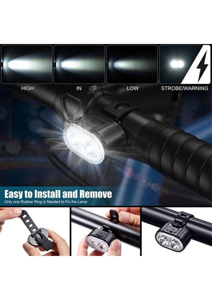 2 Adet LED Bisiklet Işık Bisiklet Ön Arka Işıklar USB Şarj Far Bisiklet Arka Lambası Bisiklet Fener Bisiklet Aksesuarları Lambaları (Yurt Dışından)