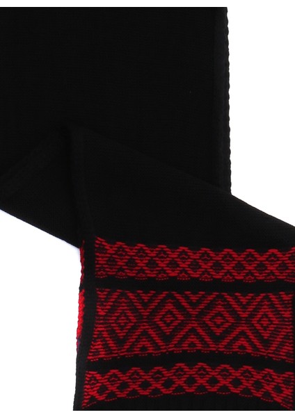 Kırmızı Detaylı Siyah Erkek Atkı fiyatları