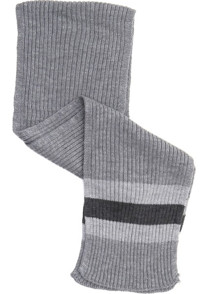 Blok Desen Gri Erkek Atkı