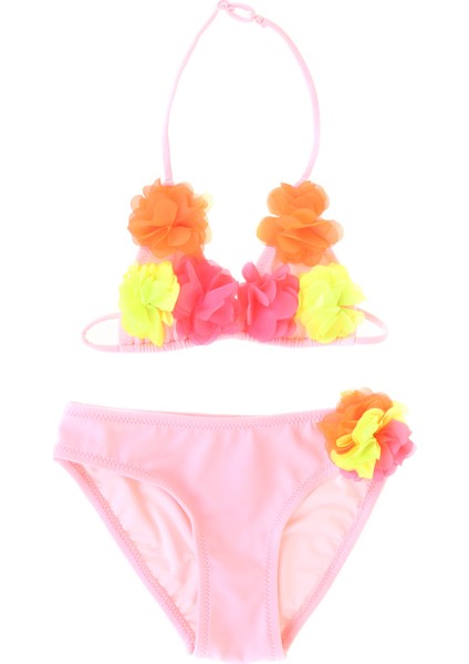 Çok Renkli Kız Çocuk Bikini Takım