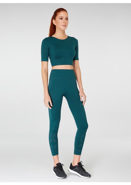 Naples Kısa Kol Crop Top Econyl Yeşil fırsatları