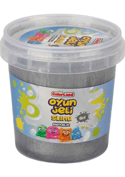 Colorland Slime Metalik Renkli Oyun Jeli 145 Gr. - Gri