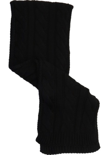 Kalın Çizgili Siyah Erkek Atkı