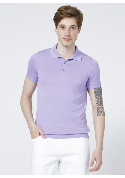 Polo Studio X Fabrika Polo Yaka Basic Lila Triko