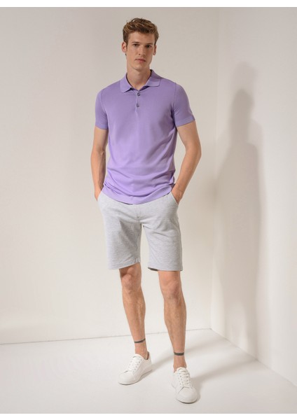 Polo Studio X Fabrika Polo Yaka Basic Lila Triko