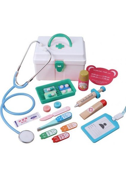 Ahşap Tıp Kutusu Doktor Oyuncaklar Bb (Yurt Dışından)