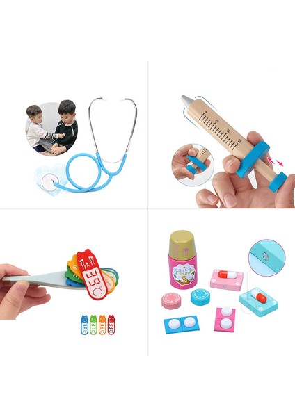 Ahşap Tıp Kutusu Doktor Oyuncaklar Bb (Yurt Dışından)