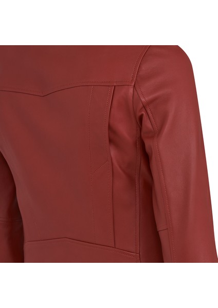 Amelia Kırmızı Kadın Deri Ceket modelleri