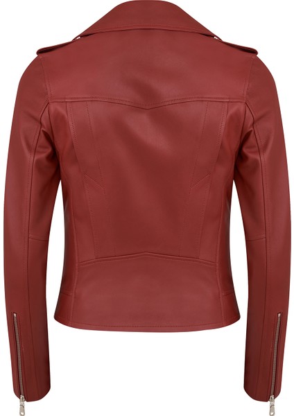 Amelia Kırmızı Kadın Deri Ceket fırsatları