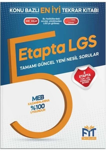 Fit Yayınları 8. Sınıf 5 Etapta Lgs Tüm Dersler Soru Bankası