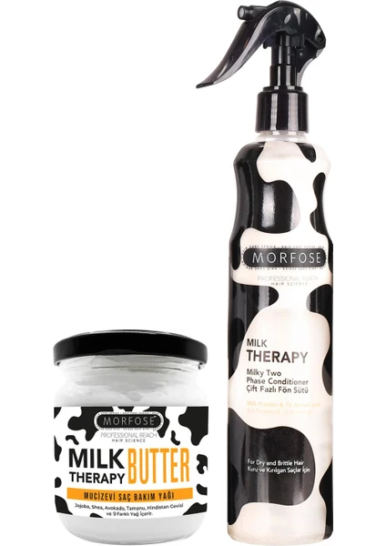 Morfose Milk Therapy Butter + Çift Fazlı Fön Suyu 400 ml