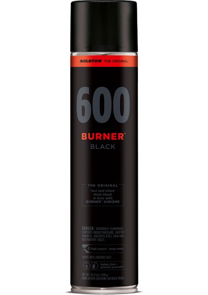 Burner 600 ml Black