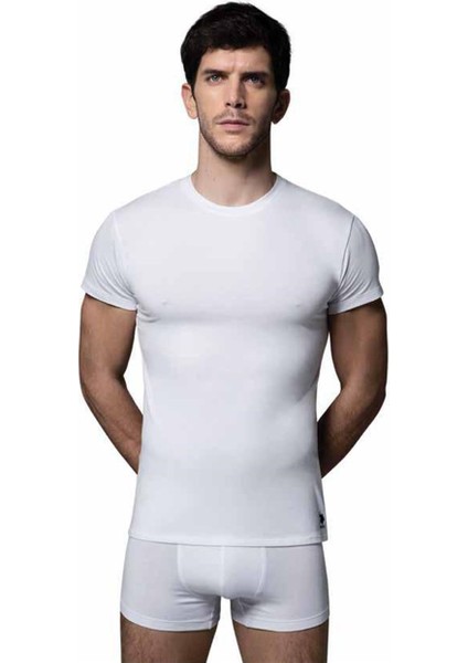 80197 Erkek 2'li Yuvarlak Yaka Kısa Kol Atlet
