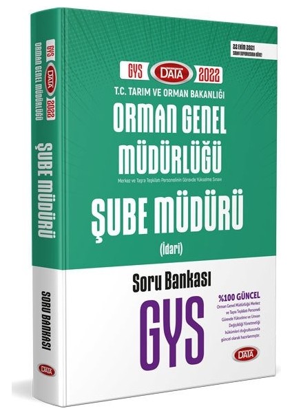 2022 Orman Genel Müdürlüğü Şube Müdürü (Idari) Görevde Yükselme Sınavı Soru Bankası