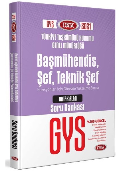 2021 Türkiye Taşkömürü Kurumu Genel Müdürlüğü Başmühendis, Şef, Teknik Şef Ortak Alan GYS Soru Bankası