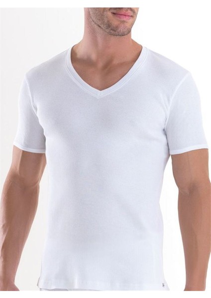Cotton Erkek V-Yaka T-Shirt 9239