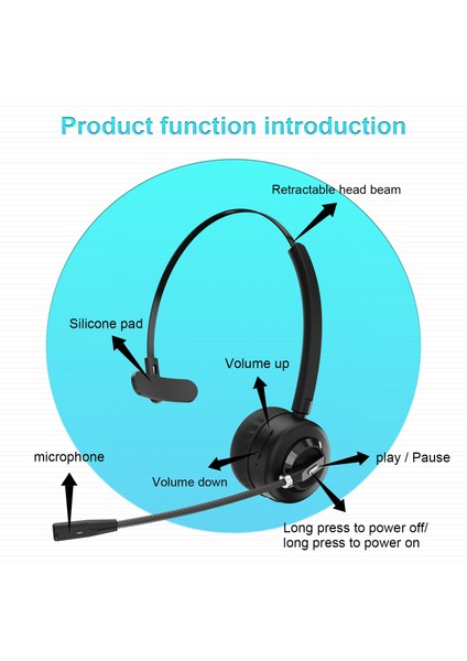 A8 Bluetooth Telefon Kulaklık Siyah (Yurt Dışından)