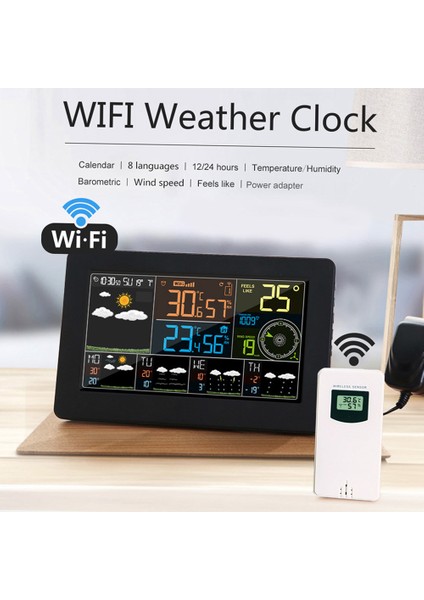 Çok Fonksiyonlu Renkli Wifi Hava Istasyonu (Yurt Dışından)