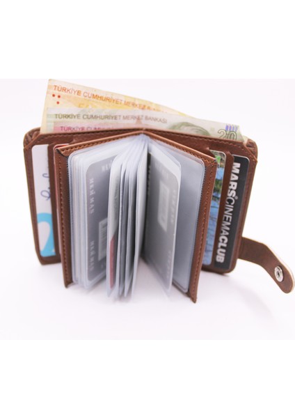 Deri Görünümlü Içi Şeffaf Kartlık & Cüzdan modelleri