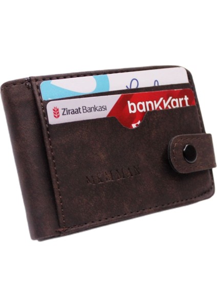 Deri Görünümlü Kartlık & Cüzdan Yan Model
