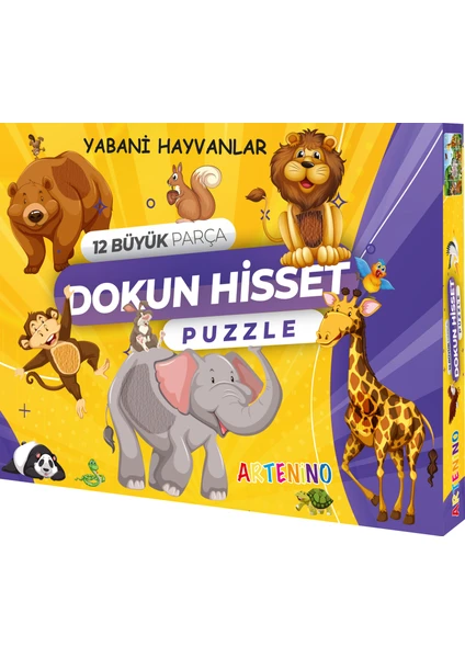 
  Artenino Yabani Hayvanları 12 Büyük Parça Dokun Hisset Puzzle