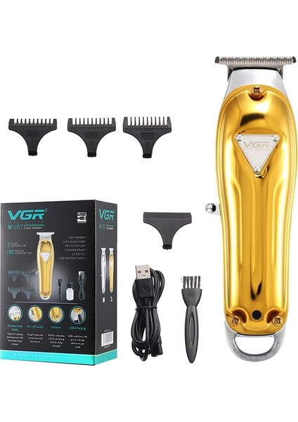 V-057 8 W USB Metal Profesyonel Yağ Başkanı Push Beyaz Saç Kesme fırsatları