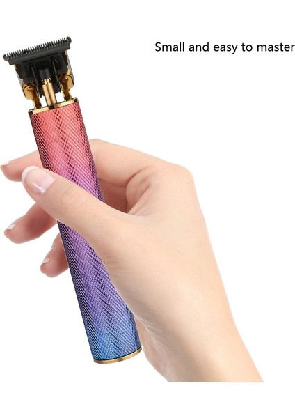 Degrade Renk Küçük Clipper Retro Elektrikli Clipper USB Şarj Elektrikli Saç Kesme fırsatları