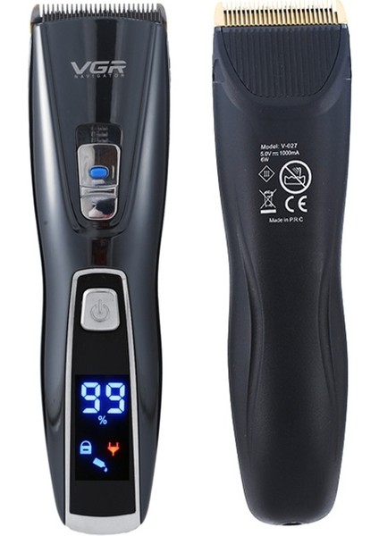 V-027 10 W Profesyonel Elektrikli Saç Kesme LCD Ekran, Fiş Tipi: Ab Tak
