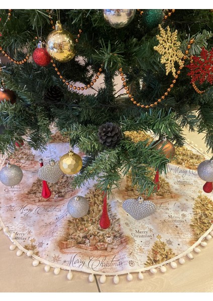 Tuğçe Demir Home Desıgn Chrıstmas Desen Çam Ağacı Ayak Örtüsü