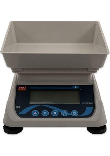Tem Eko LCD 20 kg 2 gr Plastik Çukur Kefe Tartım Terazisi (DMS029)