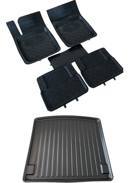 Dacia Sandero (2008-2021) Souris Siyah Havuzlu Paspas + Elmas Kesim Bagaj Havuzu